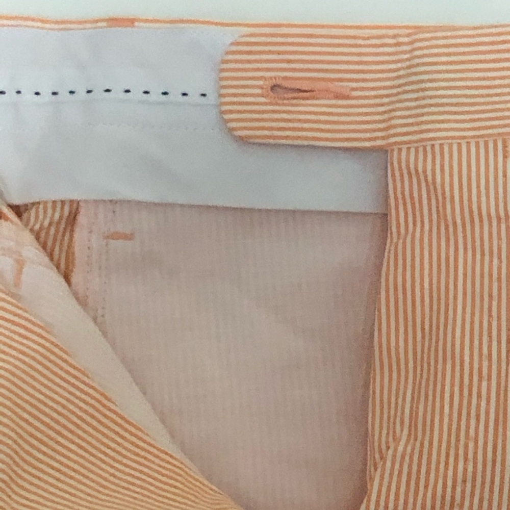 Peter Millar orange seersucker Bermuda short 40w
